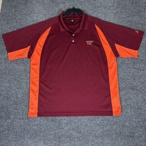 Virginia Tech‎ Hokies Starter Polo Shirt Mens XL Red College Short Sleeve VTG​